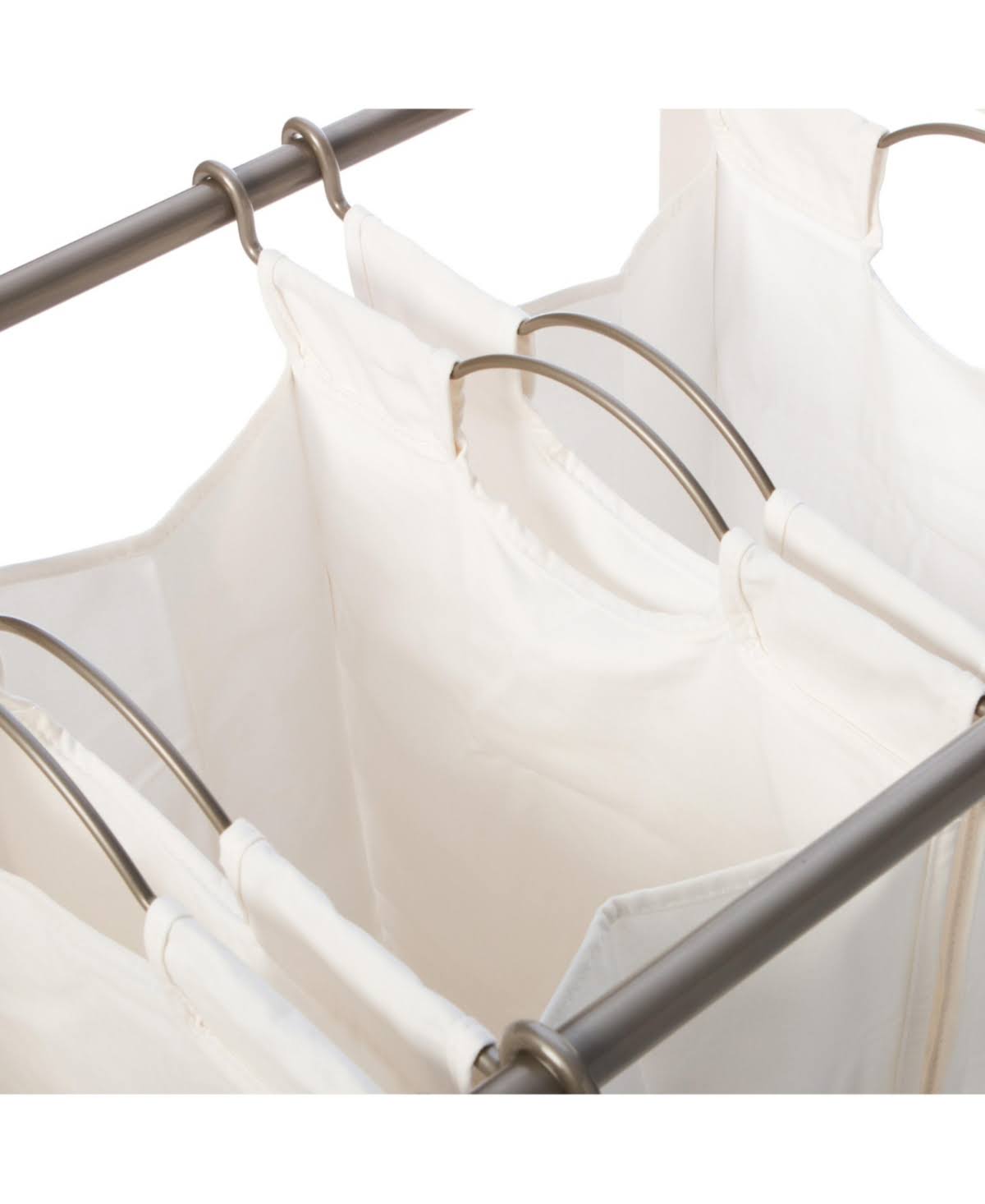 White 3 Bag Laundry Cart M292