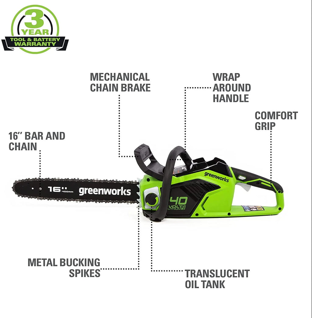 40V 16-inch Brushless Chainsaw with 4 Ah Battery and Charger P571005