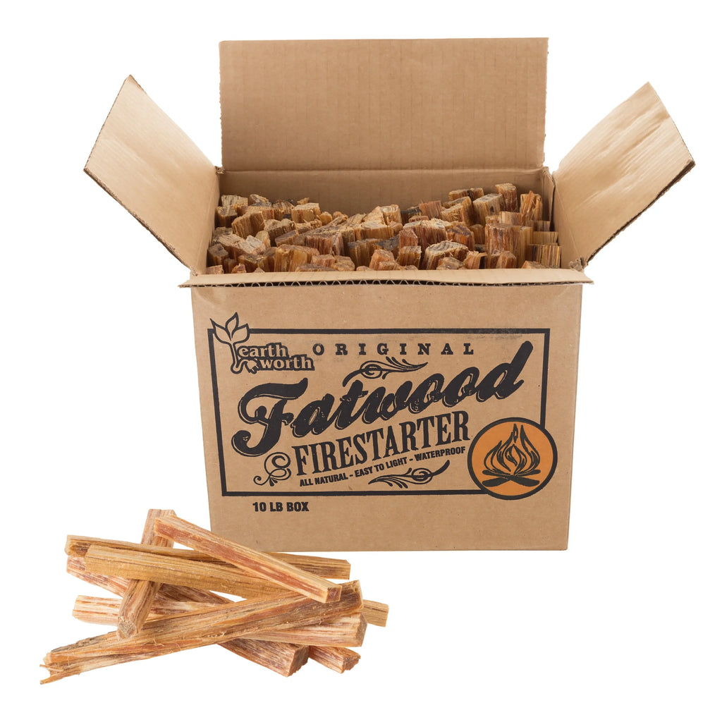 Fatwood Firestarter Kindling Sticks 10 or 25 lb. Box A73698