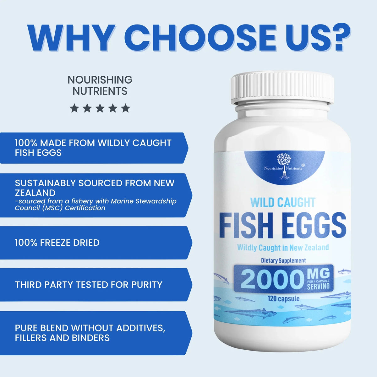 Wild Caught Fish Eggs Omega 3-6-9 120 Capsules T9749