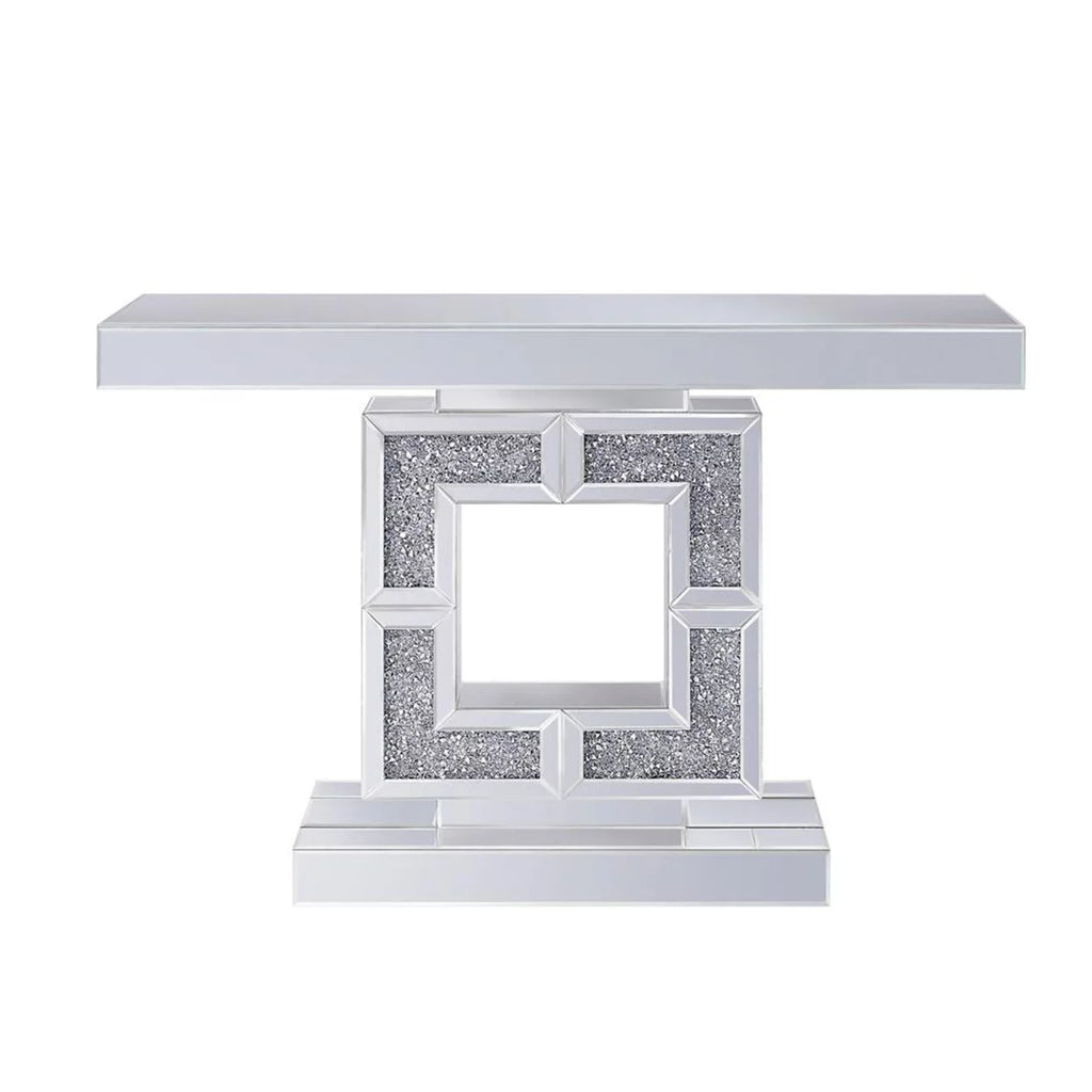 Wood and Mirror Console Table X338