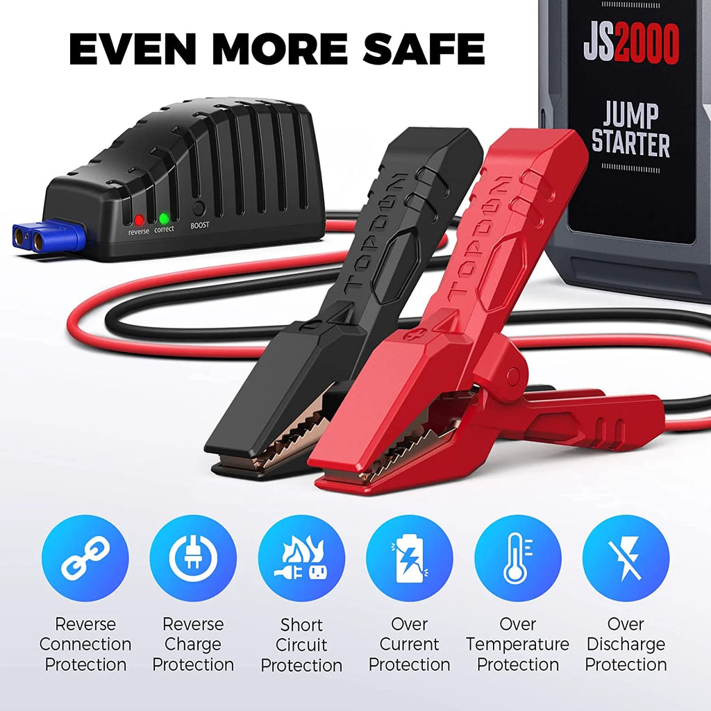 12V 2000A Peak Car Battery Charger Jump Starter I3313