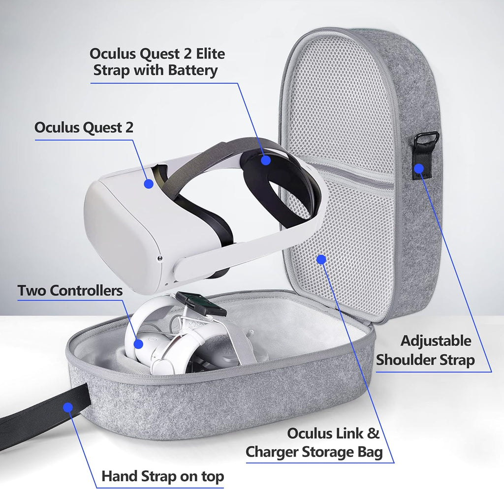 Hard Shell Carrying Case for Oculus Quest 2 Pack of 2 Z6050
