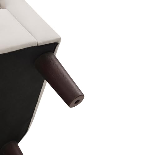 White Velvet Accent Barrel Chair with Ottoman F7660