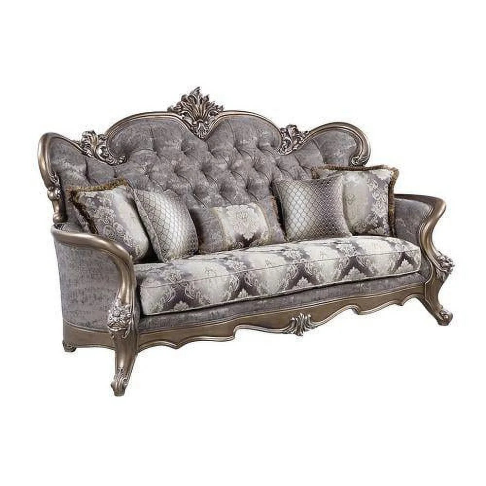 Gray Fabric 4pcs Living Room Set W817290