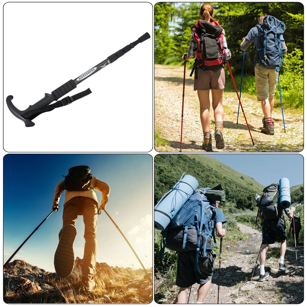 Black Collapsible Trekking Pole 43 Inch Y1878