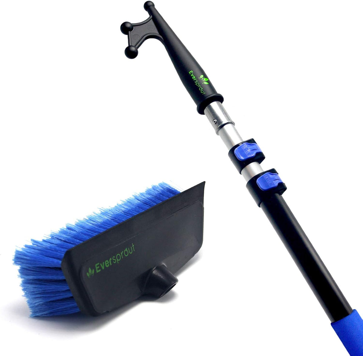 Boat Hook & Scrub Brush Kit with Telescopic Extension Pole, Pack of 2 K5427