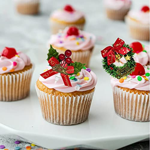 24pcs Christmas Cake Toppers O624
