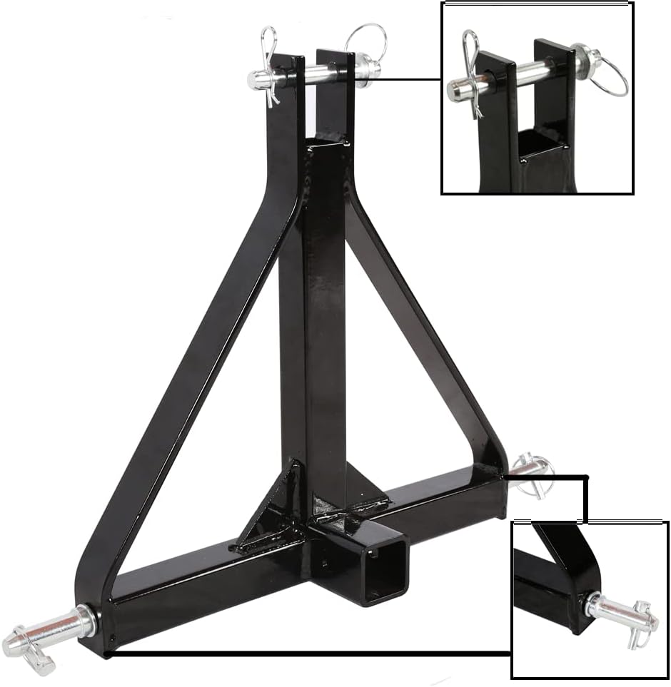 3 Point 2 Receiver Tractor Tow Hitch Drawbar Adapter C8943