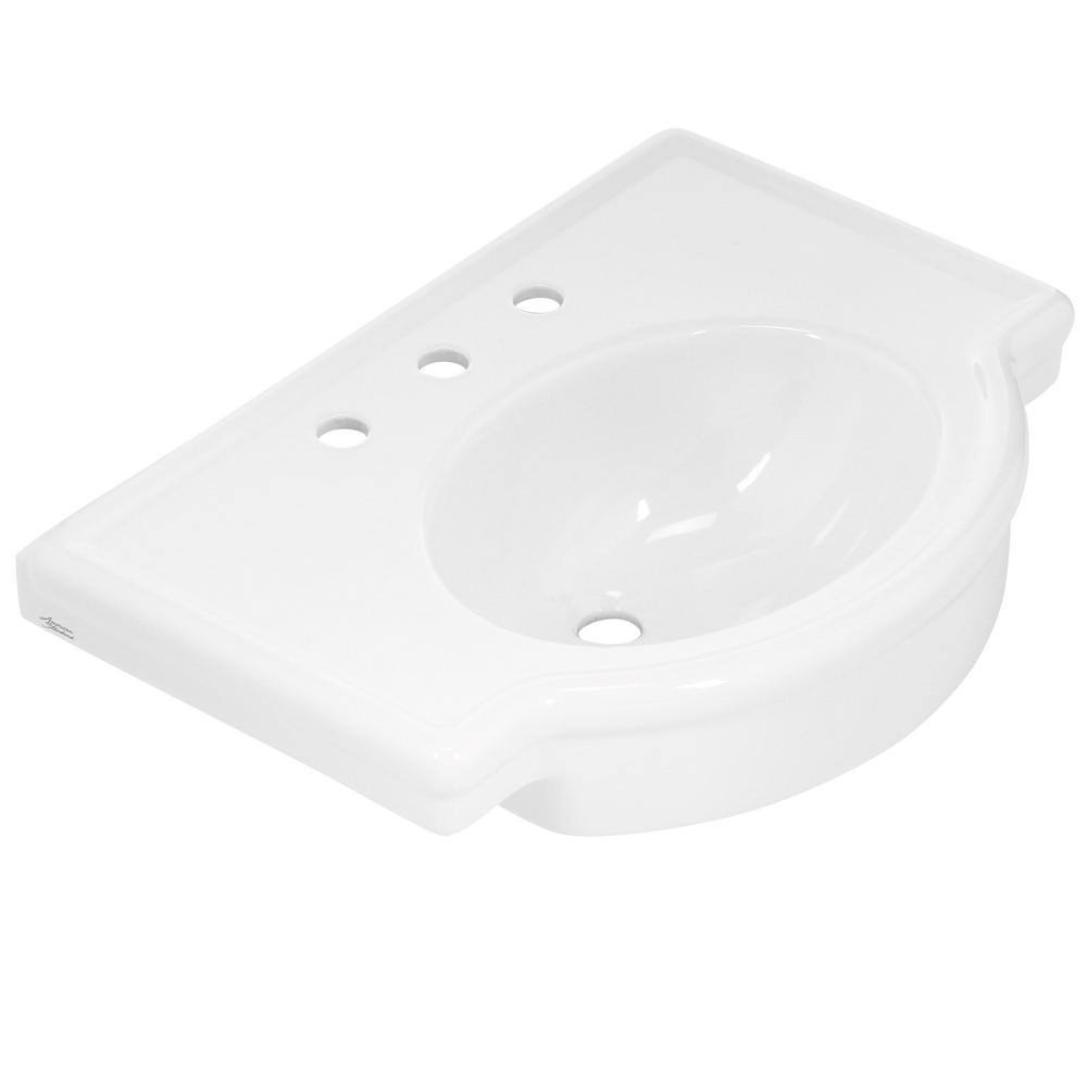 White Pedestal Sink Top B707609