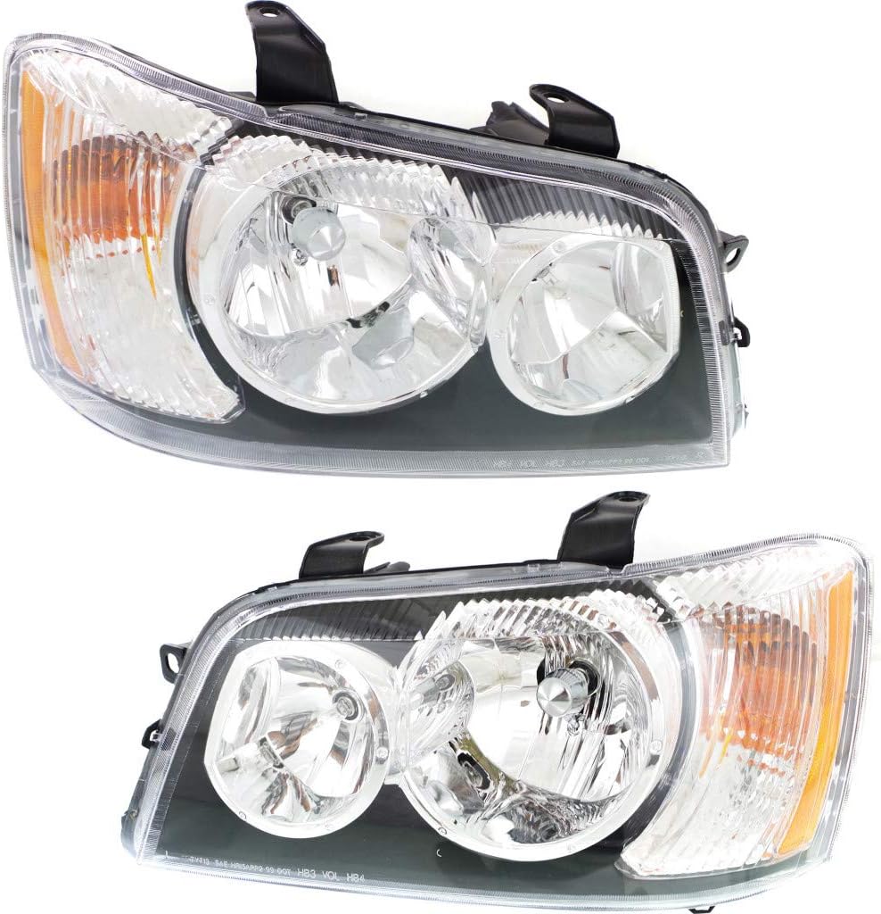 Pair Driver and Passenger Side Headlight for Toyota Highlander 2001 2002 2003 Y188