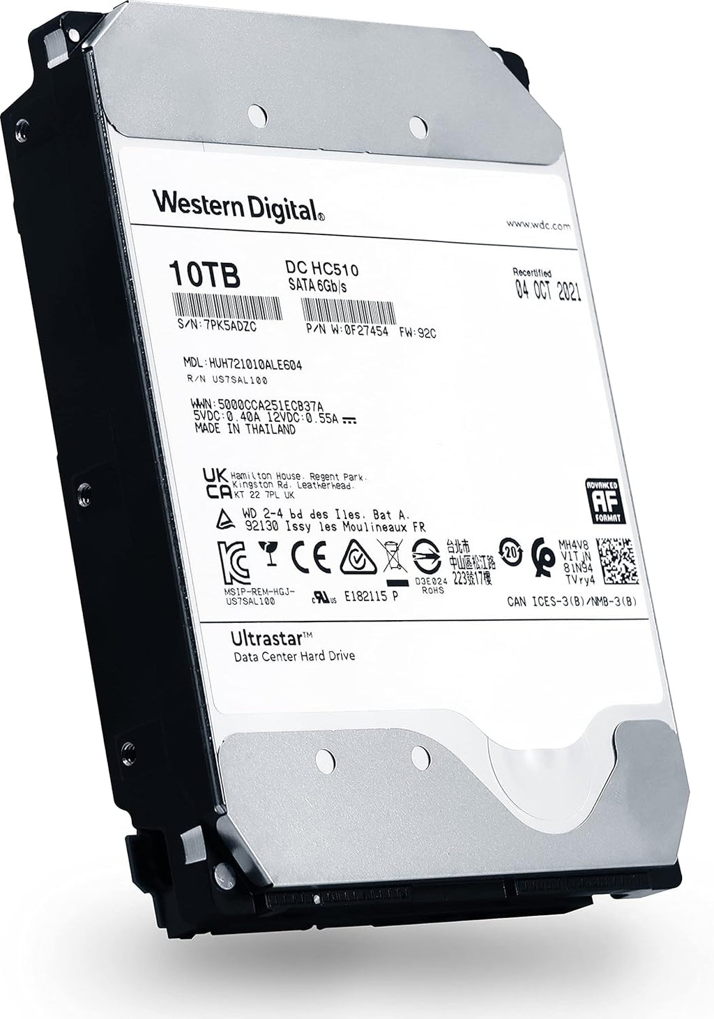 10TB SATA 6.0Gb/s 7200 RPM 256MB Cache 3.5in Enterprise Hard Drive (Renewed) I9755