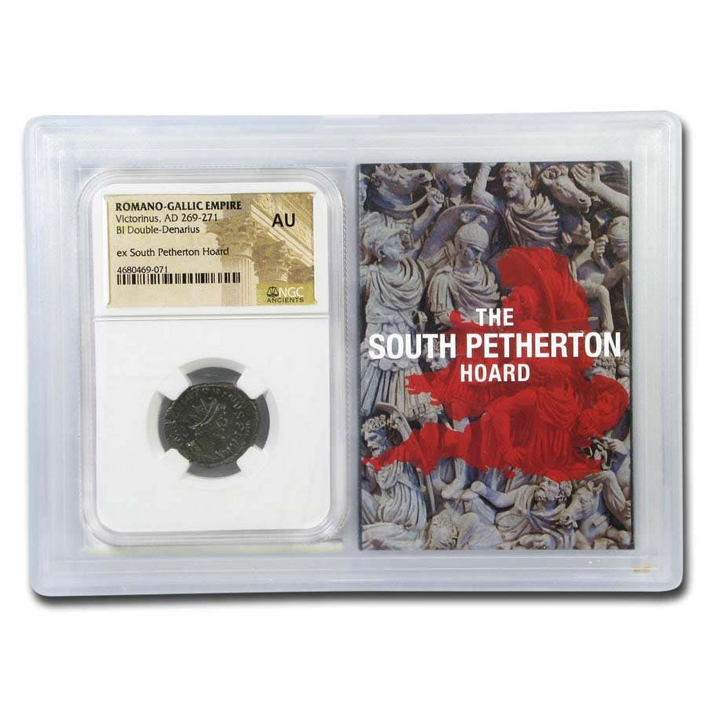 Roman BI Dbl Denarius Victorinus AU NGC J282