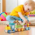 Wooden Stackable Train Set with Animal Toys & Locomotive F123543