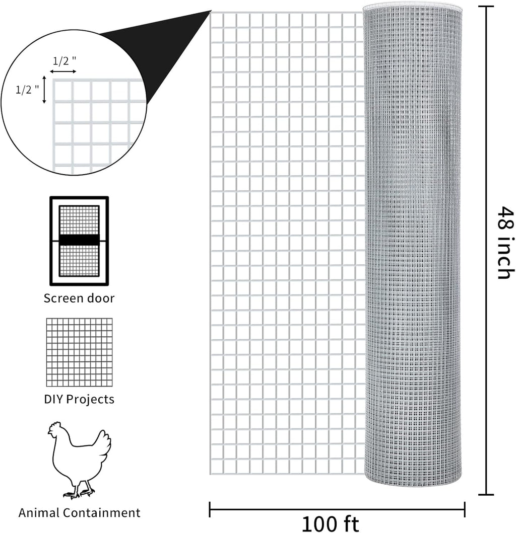 Galvanized Wire Mesh 48inx100ft 19 Gauge Z978