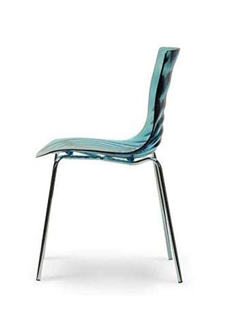 Blue Plastic Dining Chair (Set of 2) U85147