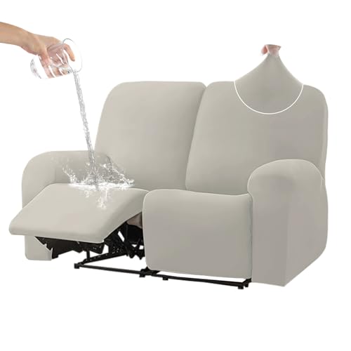 Orange 2 Seat Stretch Soft Recliner Sofa Cover A6518