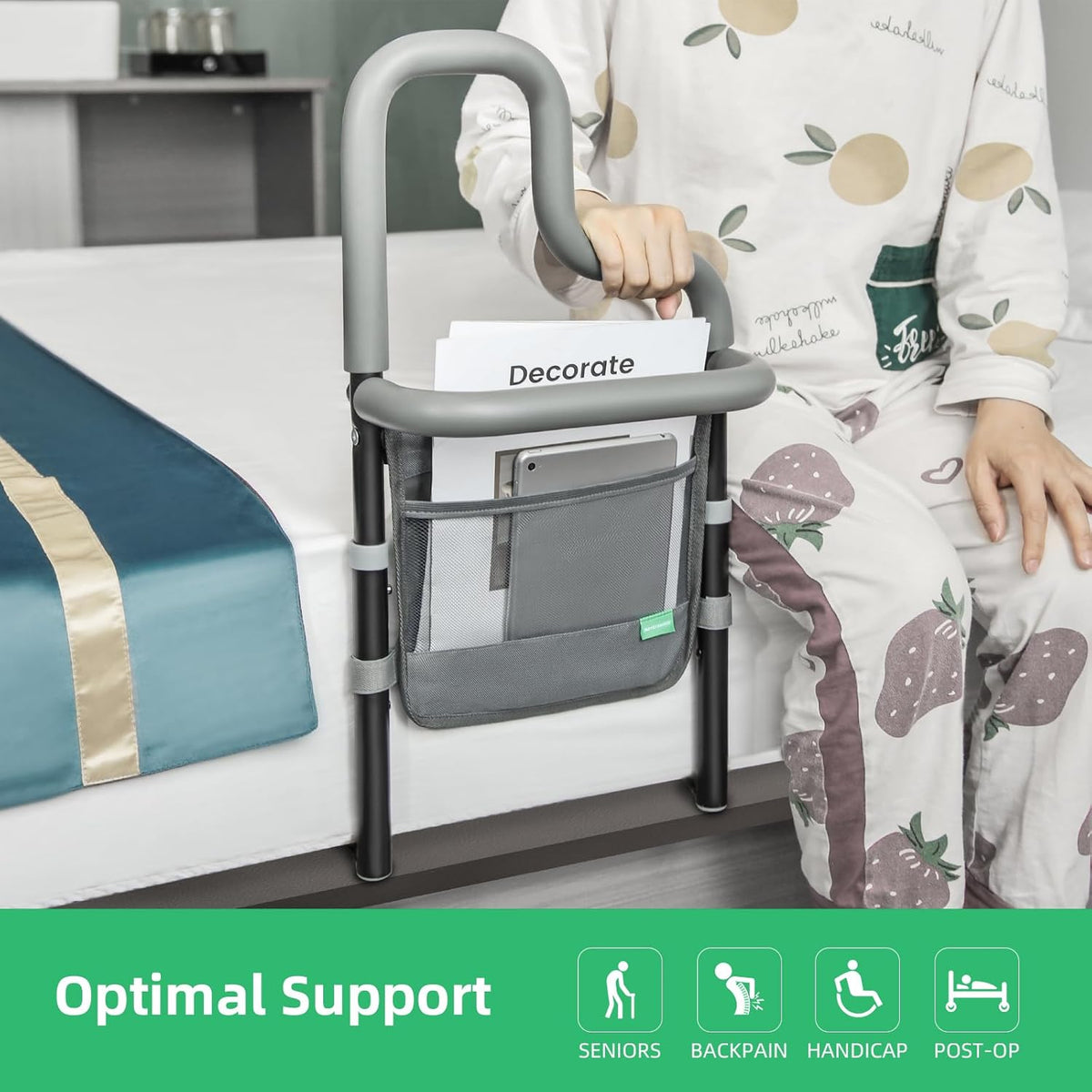 Adjustable Bed Rail with Storage Pocket M2387