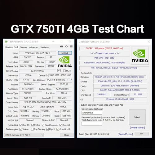 4GB GDDR5 128-Bit PCIe 3.0 x16 Graphics Card W85065
