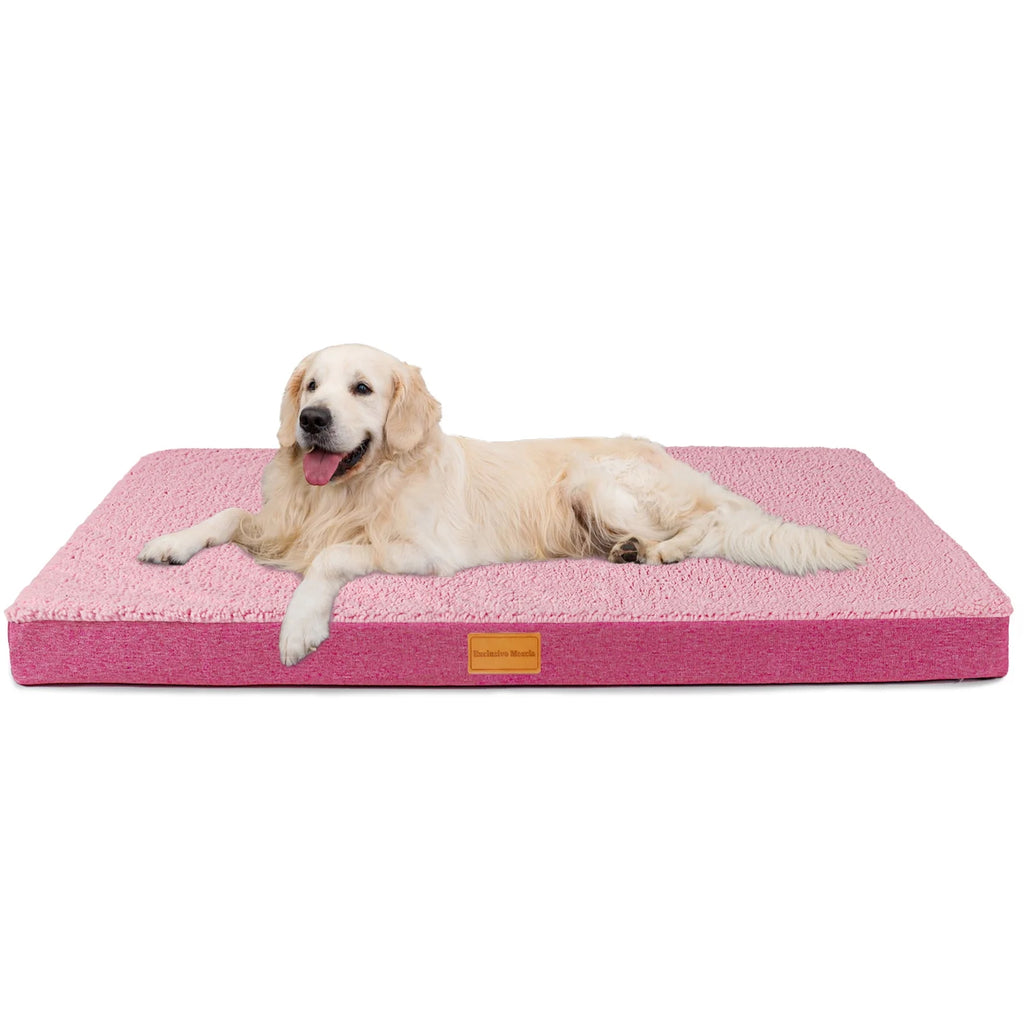 30"X20" Pink Orthopedic Pet Bed with Removable Washable Cover U6494