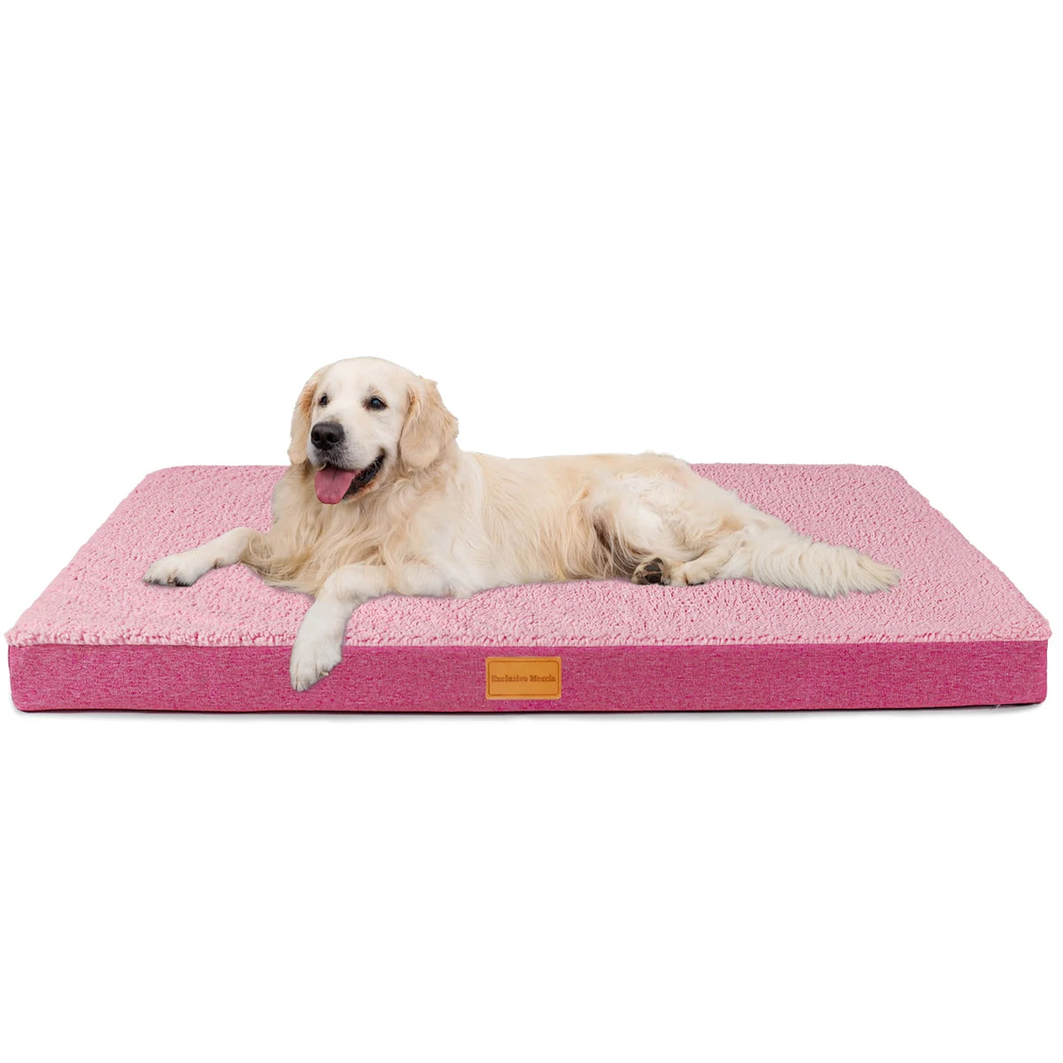30"X20" Pink Orthopedic Pet Bed with Removable Washable Cover U6494