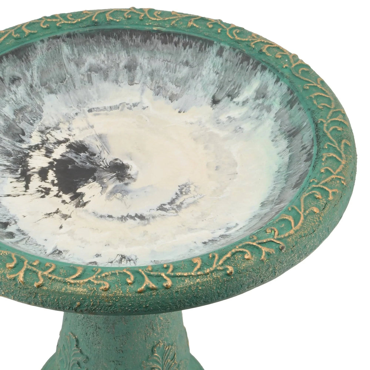 Green Fiberclay Birdbath V924