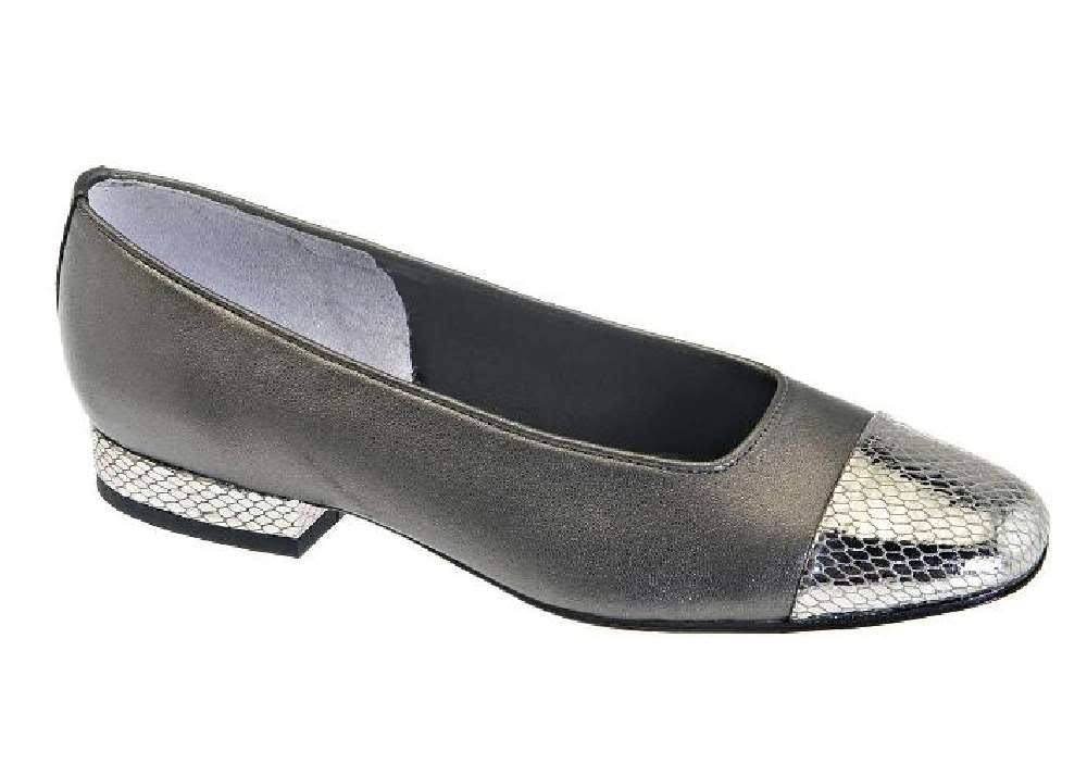 Pewter Squama Slingback Heels J830853