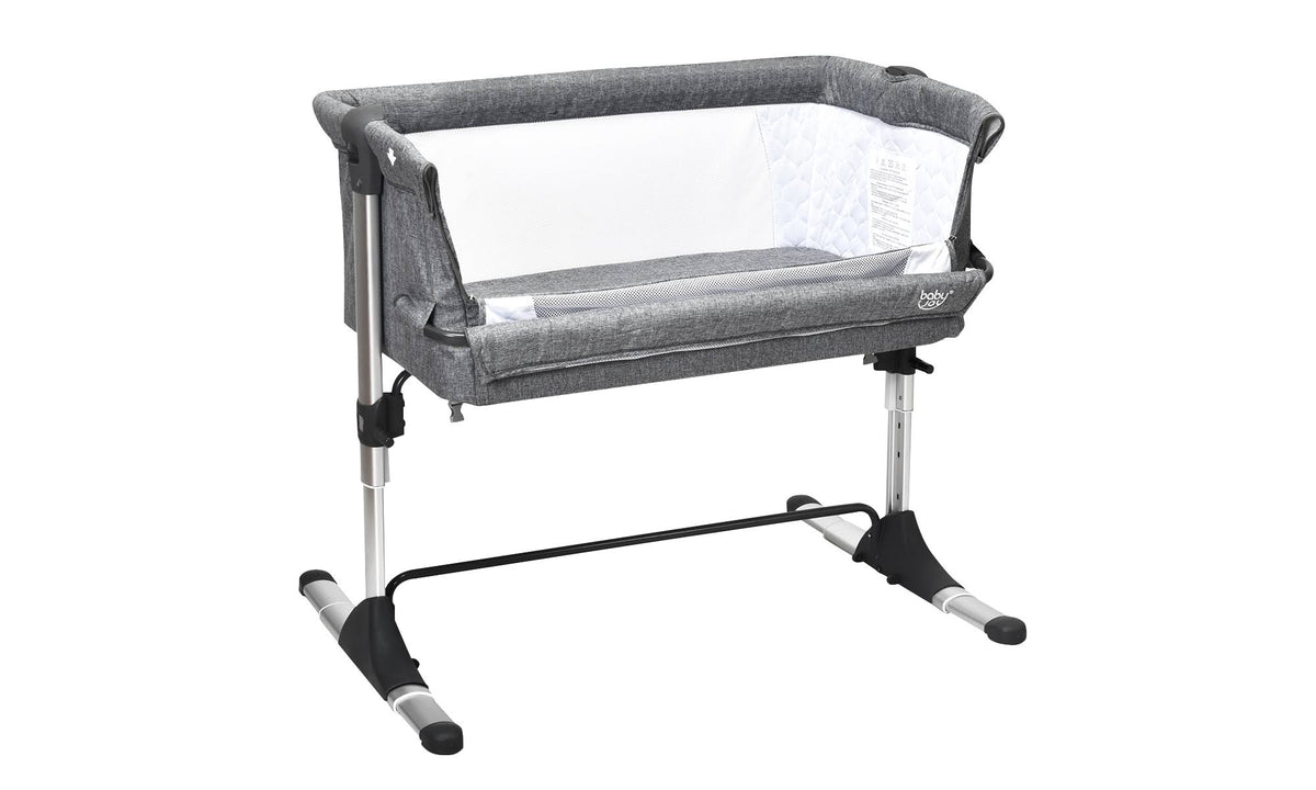 Grey Portable Baby Bassinet Crib with Carrying Bag G853