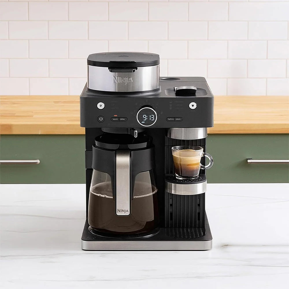 Black and Stainless Steel Espresso & Coffee System O414