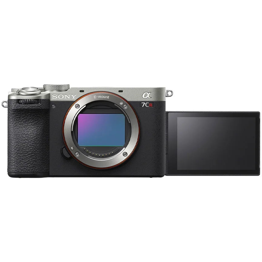 Silver Full Frame Mirrorless Interchangeable Lens Hybrid Camera Body with Photography Bag Case, Extra Battery, Charger, Tripod I885