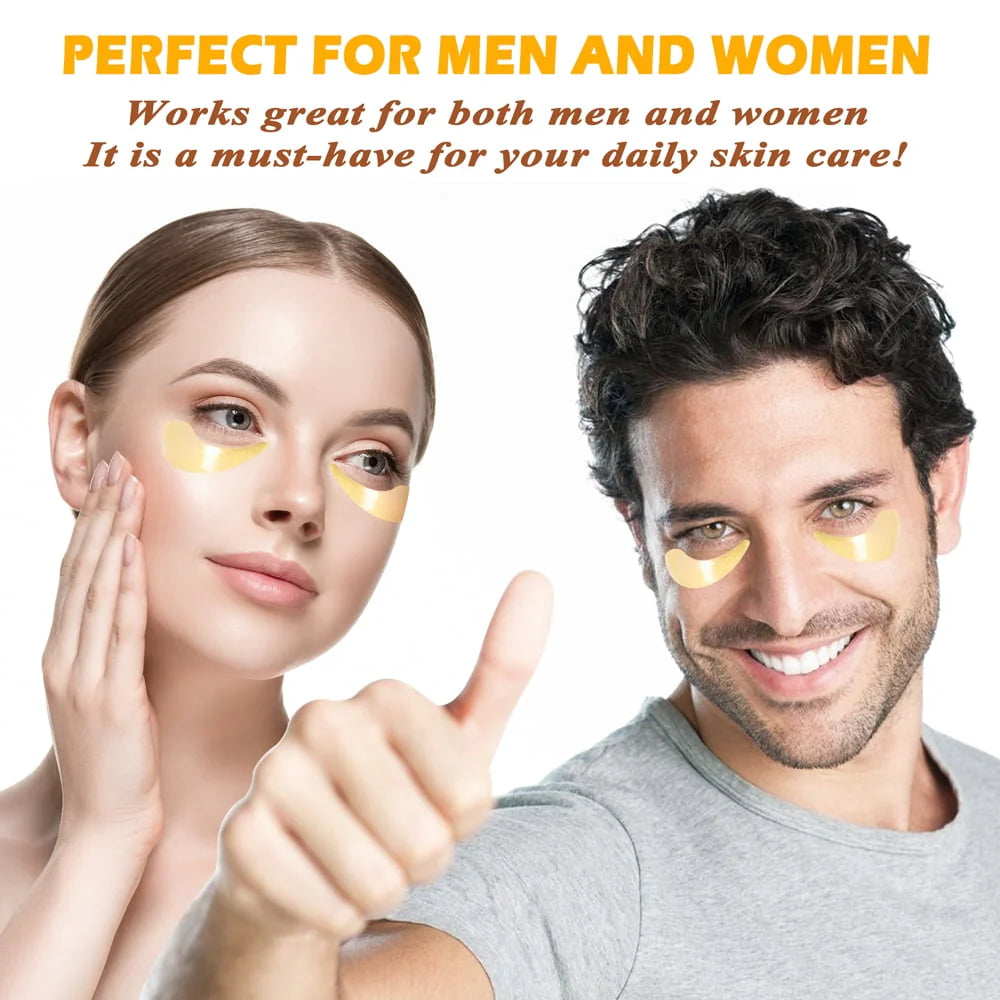 24K Gold Eye Mask, 30 Pairs Gel Under Eye Patches B279179
