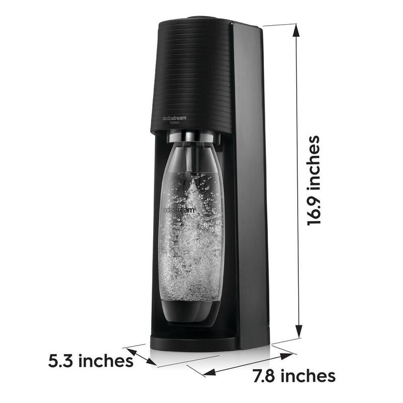 Black Soda Machine and Sparkling Water Maker Kit T440709