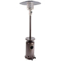 Bronze Outdoor Propane Patio Heater with Side Table and Wheels Z193