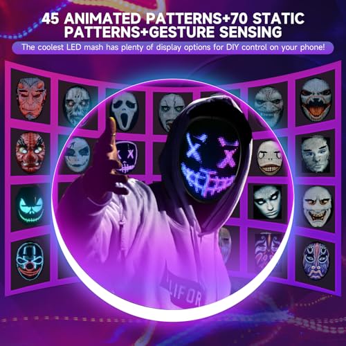 Programmable LED Halloween Mask K718