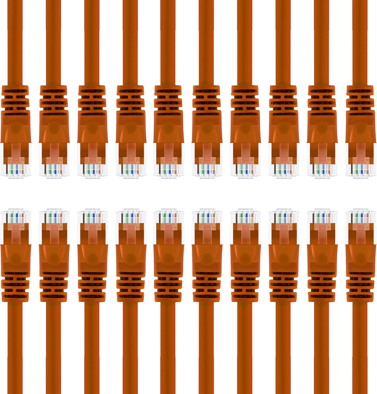 Cat6 Ethernet Cable 14 ft 10-Pack Orange H7481