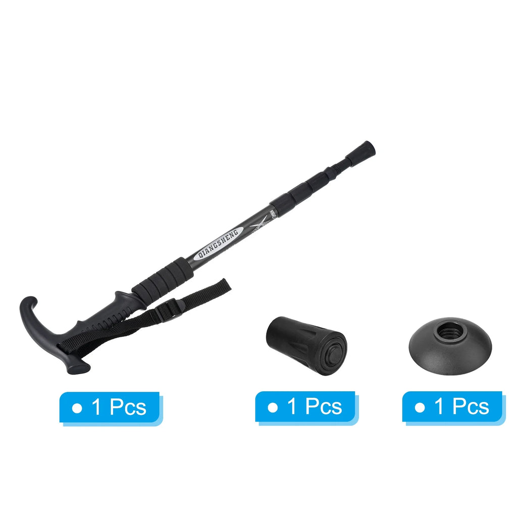 Black Collapsible Trekking Pole 43 Inch Y1878