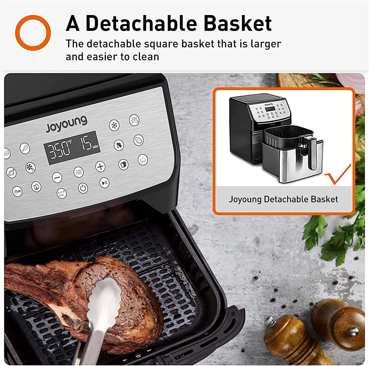 5.8QT 1700W Double Basket Air Fryer A294461