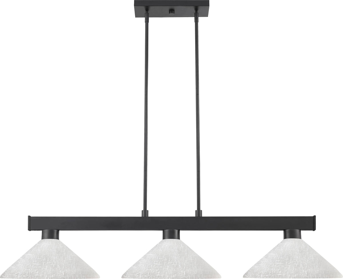 Matte Black 3 Light Billiard Light D6151