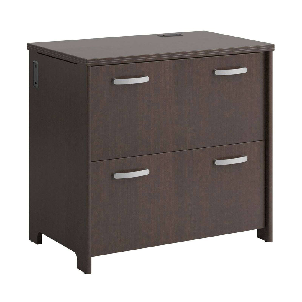 Mocha Cherry 2-Drawer Lateral File Cabinet O814