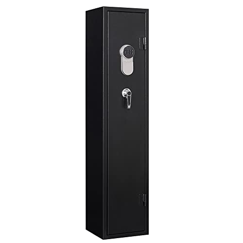Black Digital Keypad Metal Gun Cabinet with Pistol Bag and Removable Shelf C674