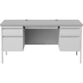 Grey Double Pedestal Steel Laminate Desk T790