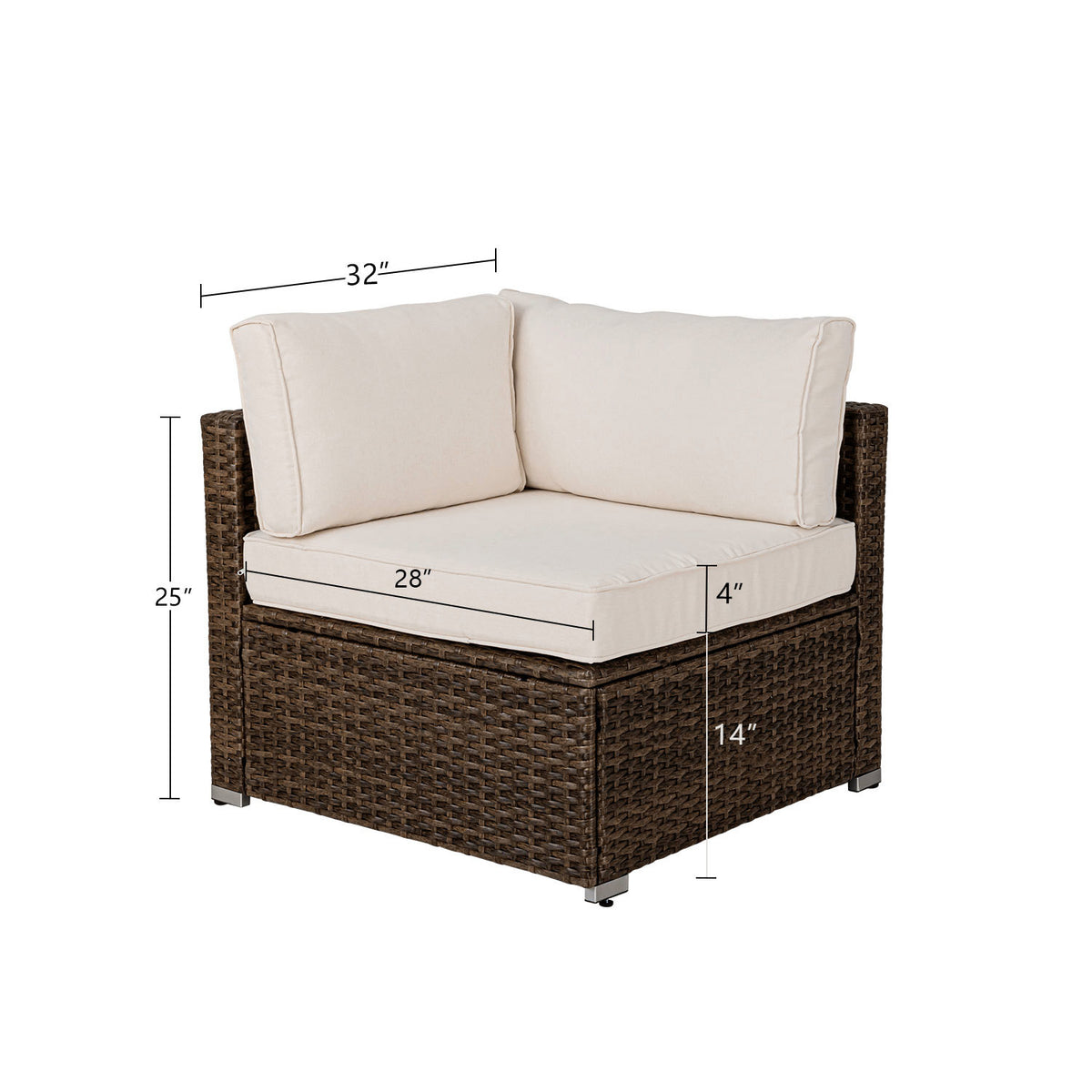 Handwoven Wicker Single Sofa Set C468