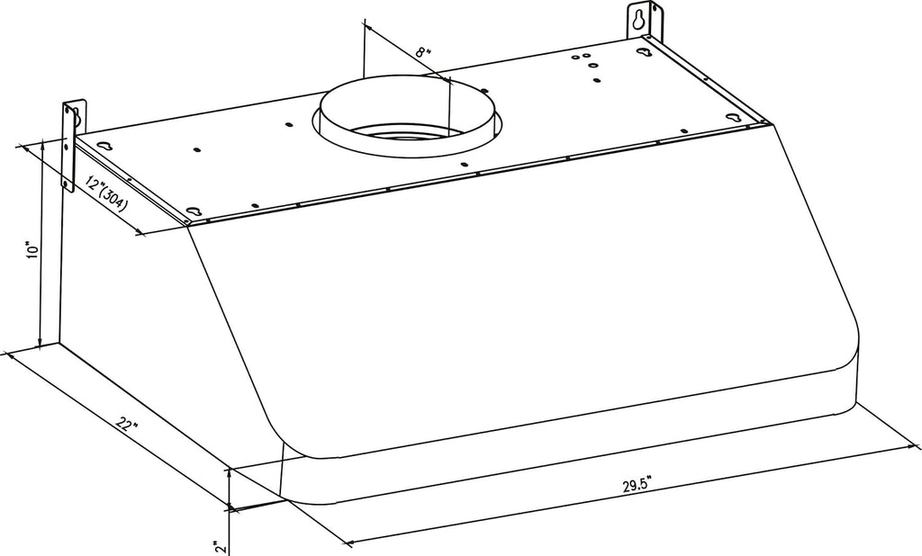 36 Inch Stainless Steel Under Cabinet Range Hood T10372