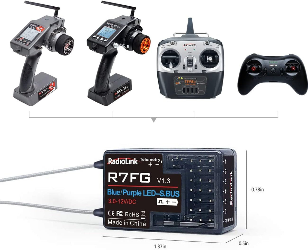 7 Channel 2.4GHz RC Car Receiver Pack of 2 O642846