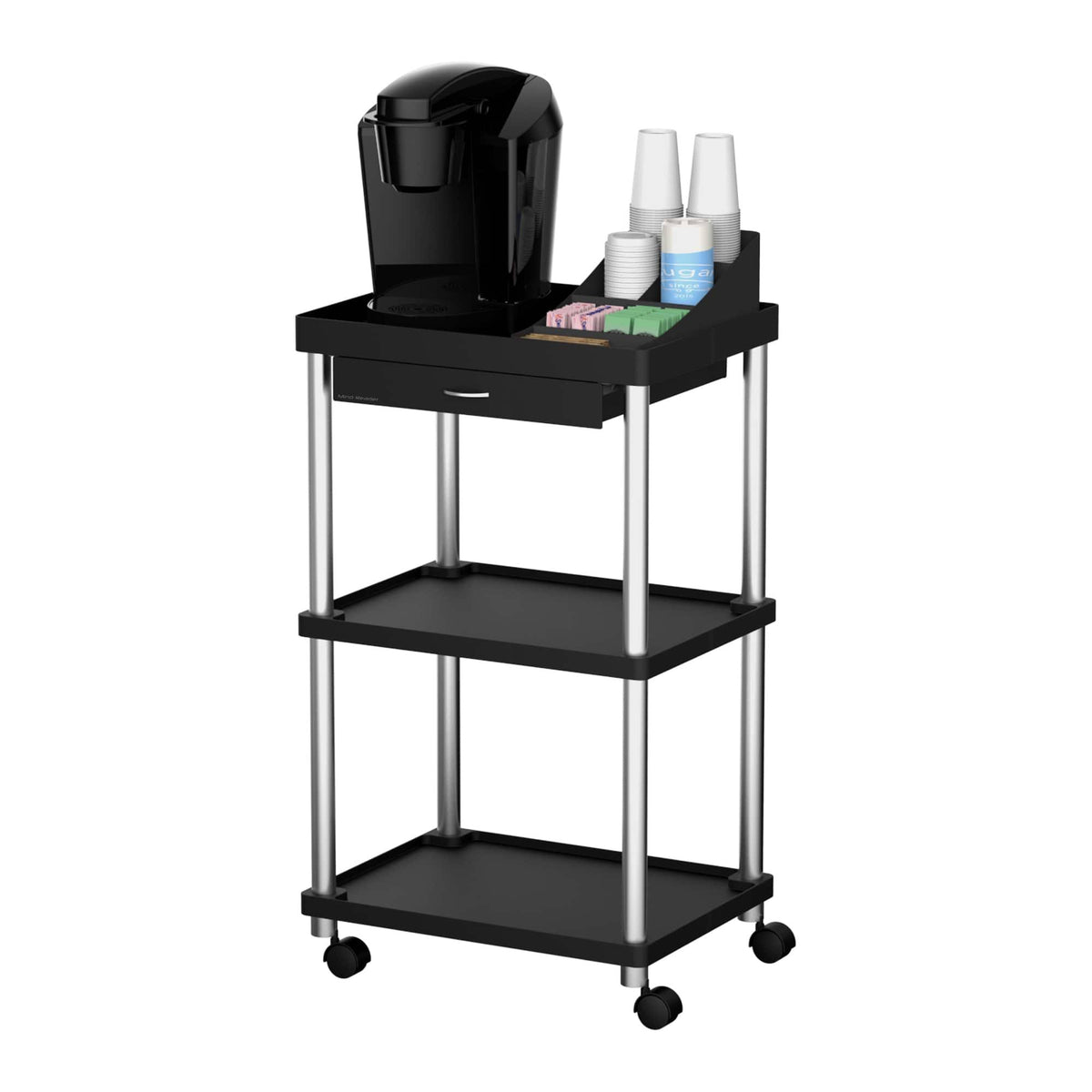 3 Tier Rolling Coffee Cart D5903