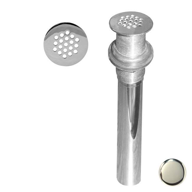 Polished Nickel Lavatory Drain with Overflow Holes P80360