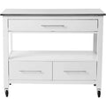 Stainless Steel and White Kitchen Cart C261
