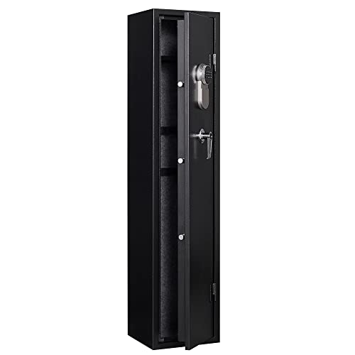 Black Digital Keypad Metal Gun Cabinet with Pistol Bag and Removable Shelf C674