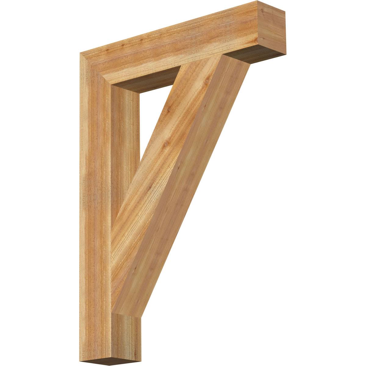 6x22W x 32x22D x 44x22H Traditional Block Rough Sawn Bracket R701