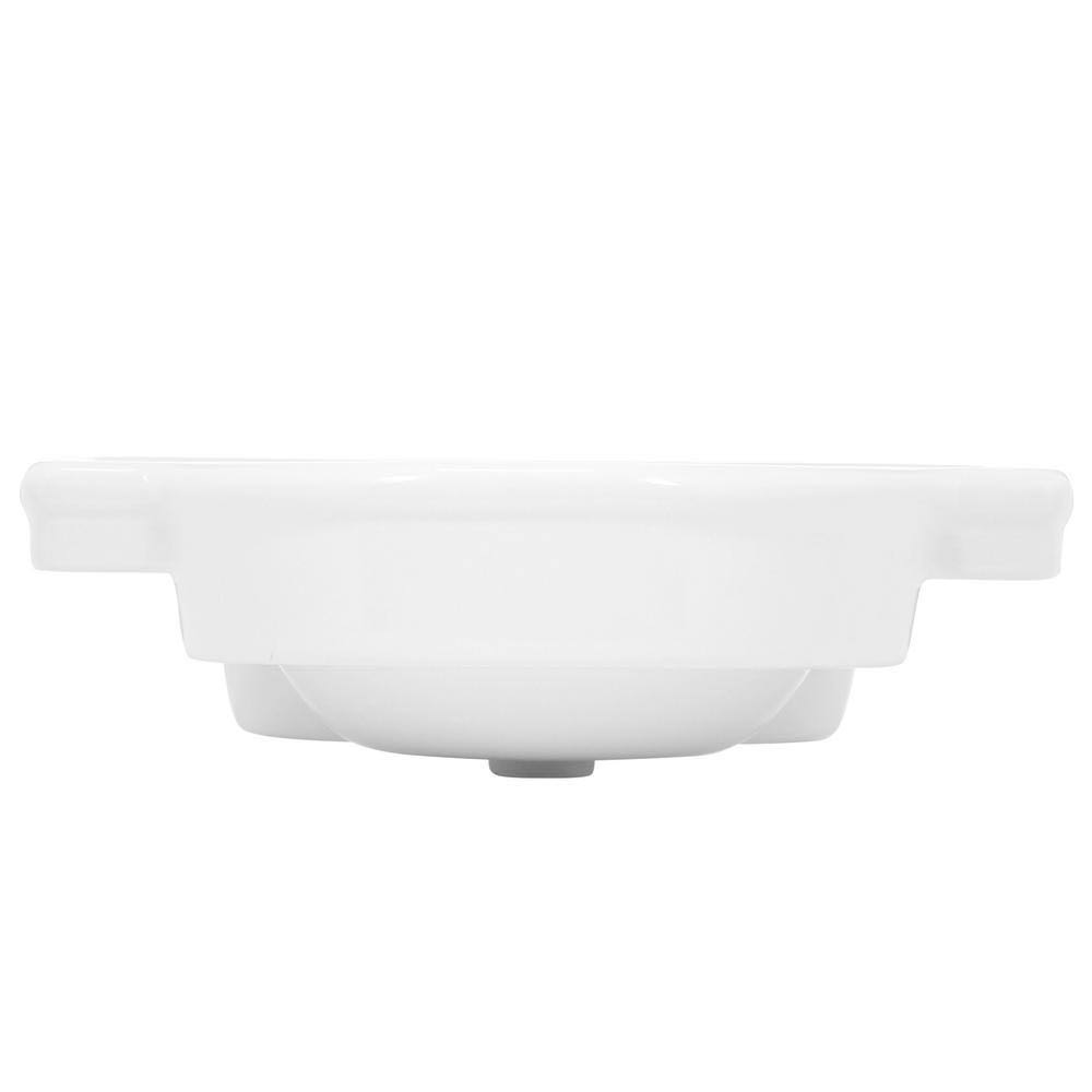 White Pedestal Sink Top B707609
